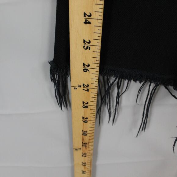 Redone Jeans Womens 26 70s Stovepipe Straight Leg Cropped Black Raw Hem Retro - Picture 12 of 16